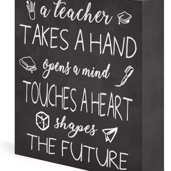 Wooden Box Sign Motivational Desk Decor, Inspirational Office Desk Decorations f - Picture 5 of 7